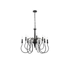 Flynx 9 lights pendant in black