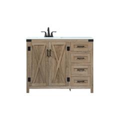 42 inch Single bathroom vanity in natural oak