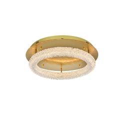 Bowen 22 inch Adjustable LED Flush Mount in Satin Gold