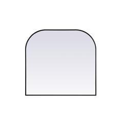 Metal Frame Arch Mirror 40x38 Inch in Black