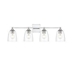 Gianni 4 light Chrome and Clear Bath Sconce