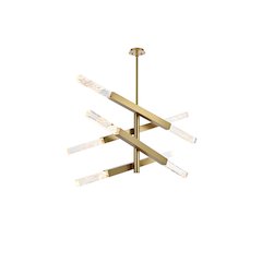Ari 4-Bar Pendant In Satin Gold
