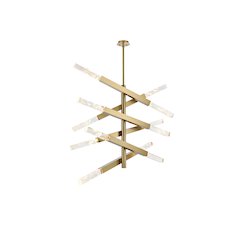 Ari 6-Bar Pendant In Satin Gold