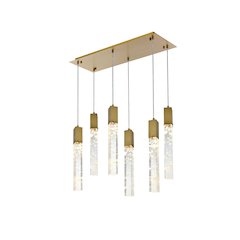 Aurora 32 inch Pendant in Satin Gold