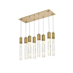 Aurora 36 inch Pendant in Satin Gold