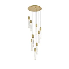 Aurora 24 inch Chandelier in Satin Gold