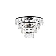 Ella 16 inch flush mount in black