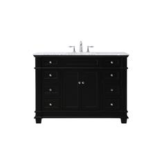 48 inch Single bathroom vanity set in black