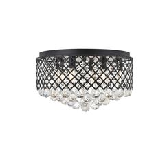 Tully 6 light Matte Black Flush Mount