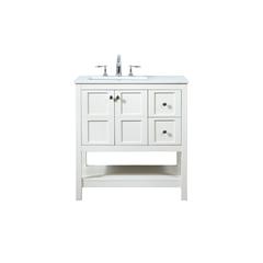 32 inch Single bathroom vanity in white