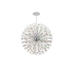 Vera 50 inch crystal starburst round pendant in chrome