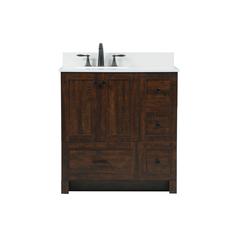 32 inch Single bathroom vanity in expresso with backsplash