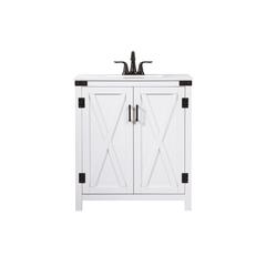 30 inch Single bathroom vanity in white