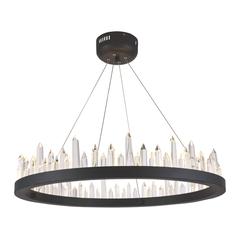Malta 32 light Satin Dark Grey Chandelier Clear Royal Cut Crystal
