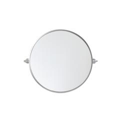 Round pivot mirror 24 inch in silver