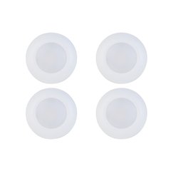 5 Inch 3000K-5000K Selectable 10W 600 Lumens Disk Light In White Pack Of 4