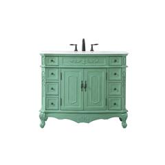 42 inch Single Bathroom vanity in vintage mint