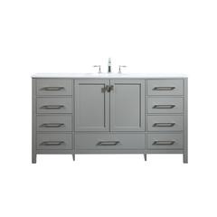 60 inch Single bathroom vanity in grey
