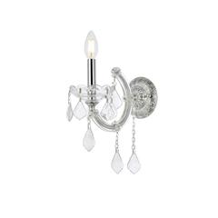 Maria Theresa 1 light Chrome Wall Sconce Clear Royal Cut Crystal