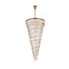 Sydney 36.5 inch spiral crystal chandelier in satin gold