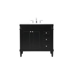 36 inch Single bathroom vanity in black