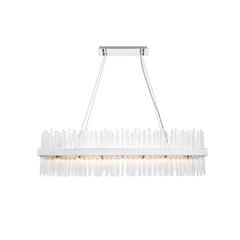Dallas 48 inch rectangle crystal pendant in chrome