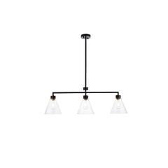 Mera 3 lights black pendant
