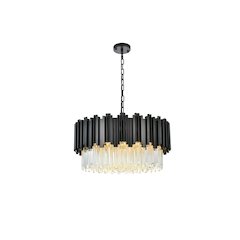 Willow 24 Inch Chandelier In Black