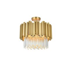 Willow 16 Inch Flush Mount In Satin Gold