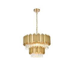 Willow 24 Inch Chandelier In Satin Gold