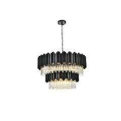 Willow 32 Inch Chandelier In Black
