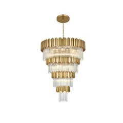 Willow 40 Inch Chandelier In Satin Gold