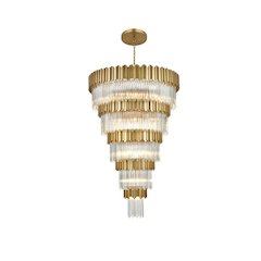 Willow 48 Inch Chandelier In Satin Gold