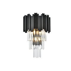 Willow 12 Inch Wall Sconce In Black