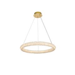 Bowen 26 inch Adjustable LED Chandelier in Satin Gold