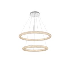 Bowen 35.5 inch LED chandelier in chrome