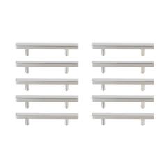 Dior 4" Center to Center Brushed Nickel Bar Pull Multipack (set of 10)