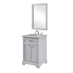 24 In. Single Bathroom Vanity Set In Light Grey
