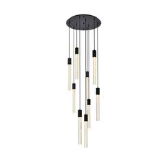 Weston 9 lights pendant in black