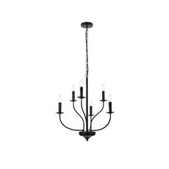 Westley 6 lights pendant in black