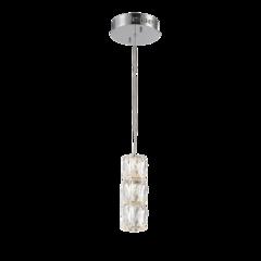 Polaris LED light Chrome Pendant Clear Elegant Cut Crystal