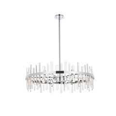 Serena 36 inch crystal round chandelier in chrome