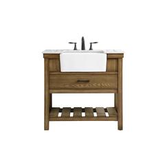 36 inch Single bathroom vanity in driftwood
