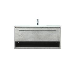 40 inch Single bathroom vanity in concrete grey