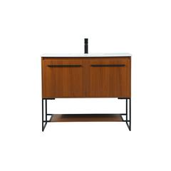 40 inch Single bathroom vanity in teak