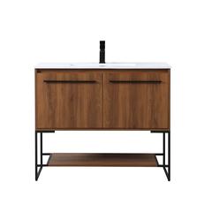 40 inch  Single Bathroom Vanity in Walnut Brown