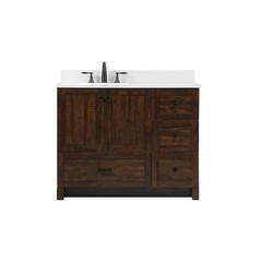 42 inch Single bathroom vanity in expresso with backsplash