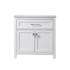 30 Inch Wide Bathroom Storage Freestanding Cabinet In White