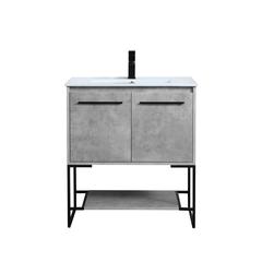 30 inch  Single Bathroom Vanity in Concrete Grey