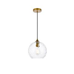 Cashel 10 inch light brass pendant